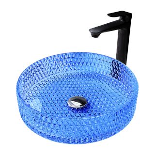 Раковина стеклянная ABBER Glas AK2301DB 40см синий